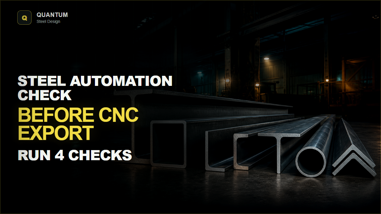 Four Checks Before Exporting Structural Steel CNC Data video thumbnail