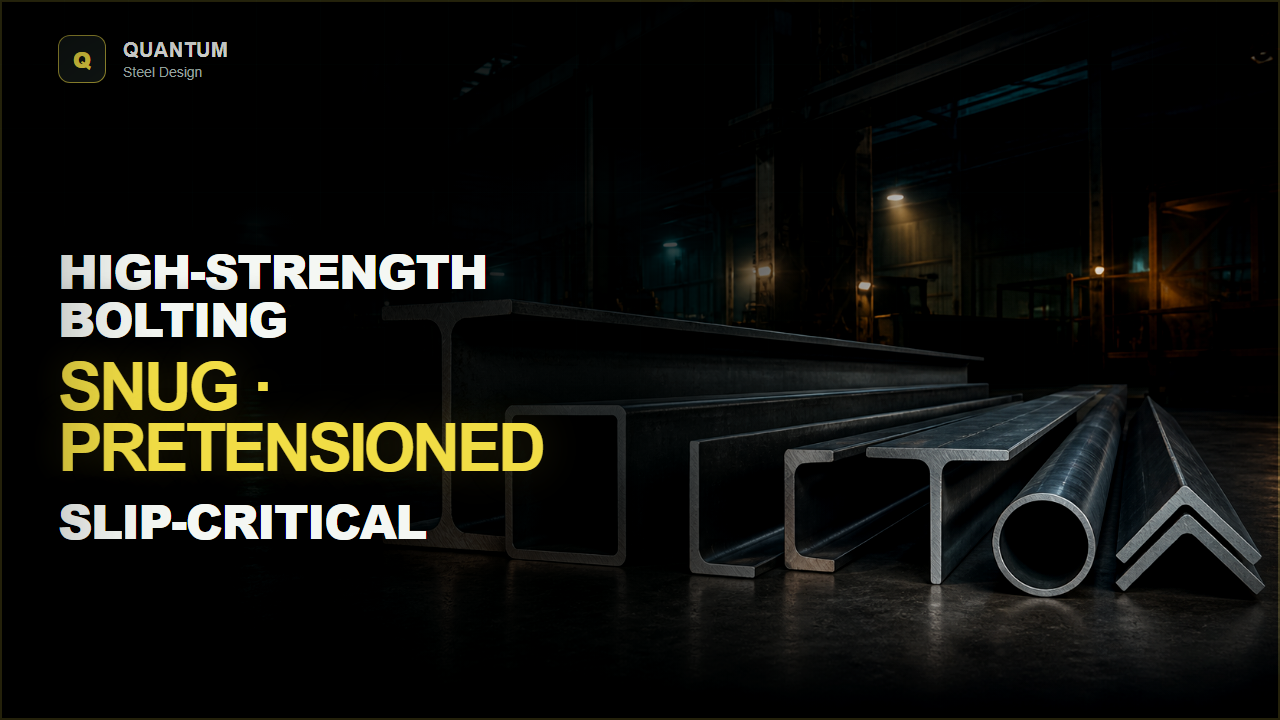 Snug-Tightened vs Pretensioned vs Slip-Critical Bolted Joints video thumbnail