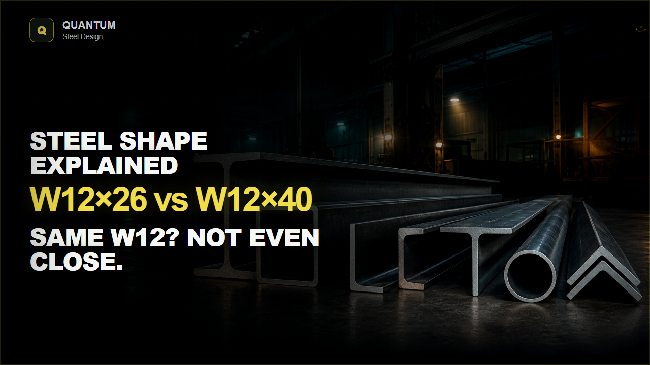W12x26 vs W12x40: Same Depth Family, Different Beam video thumbnail